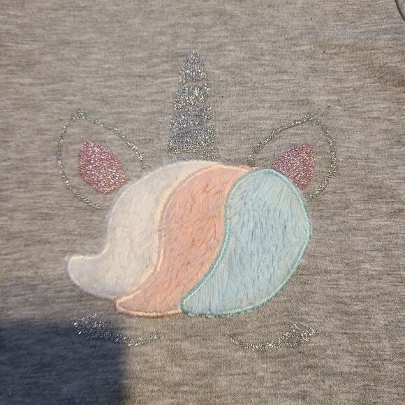 btween 2t girls gray unicorn hoodie - Picture 2 of 4